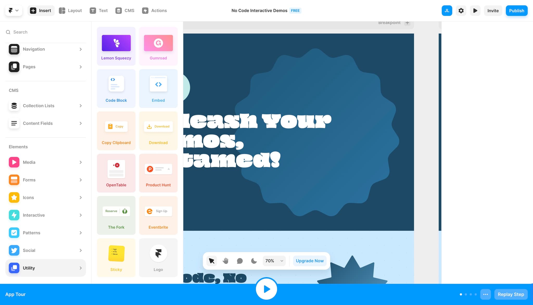 Select Utility option