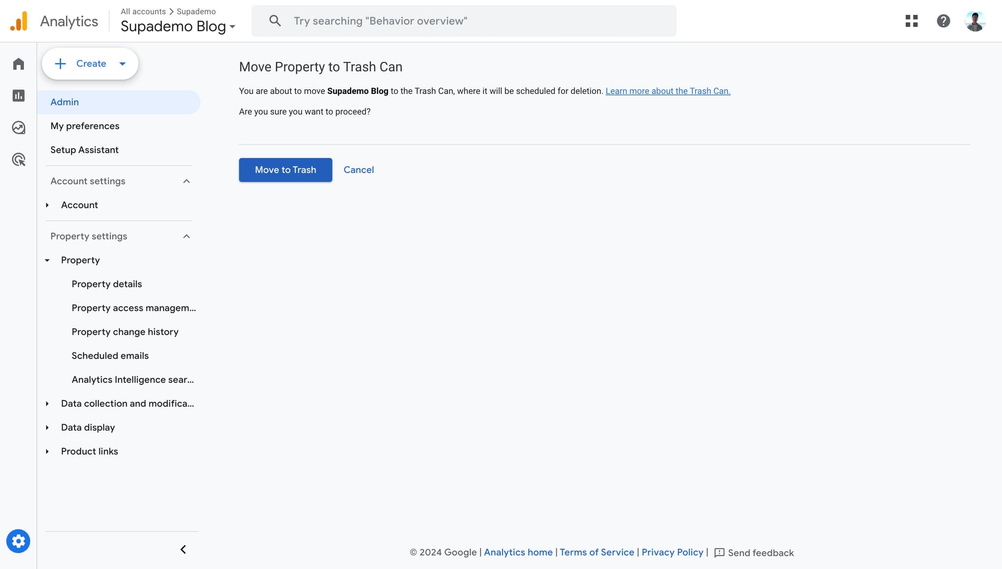Confirm Move to Trash