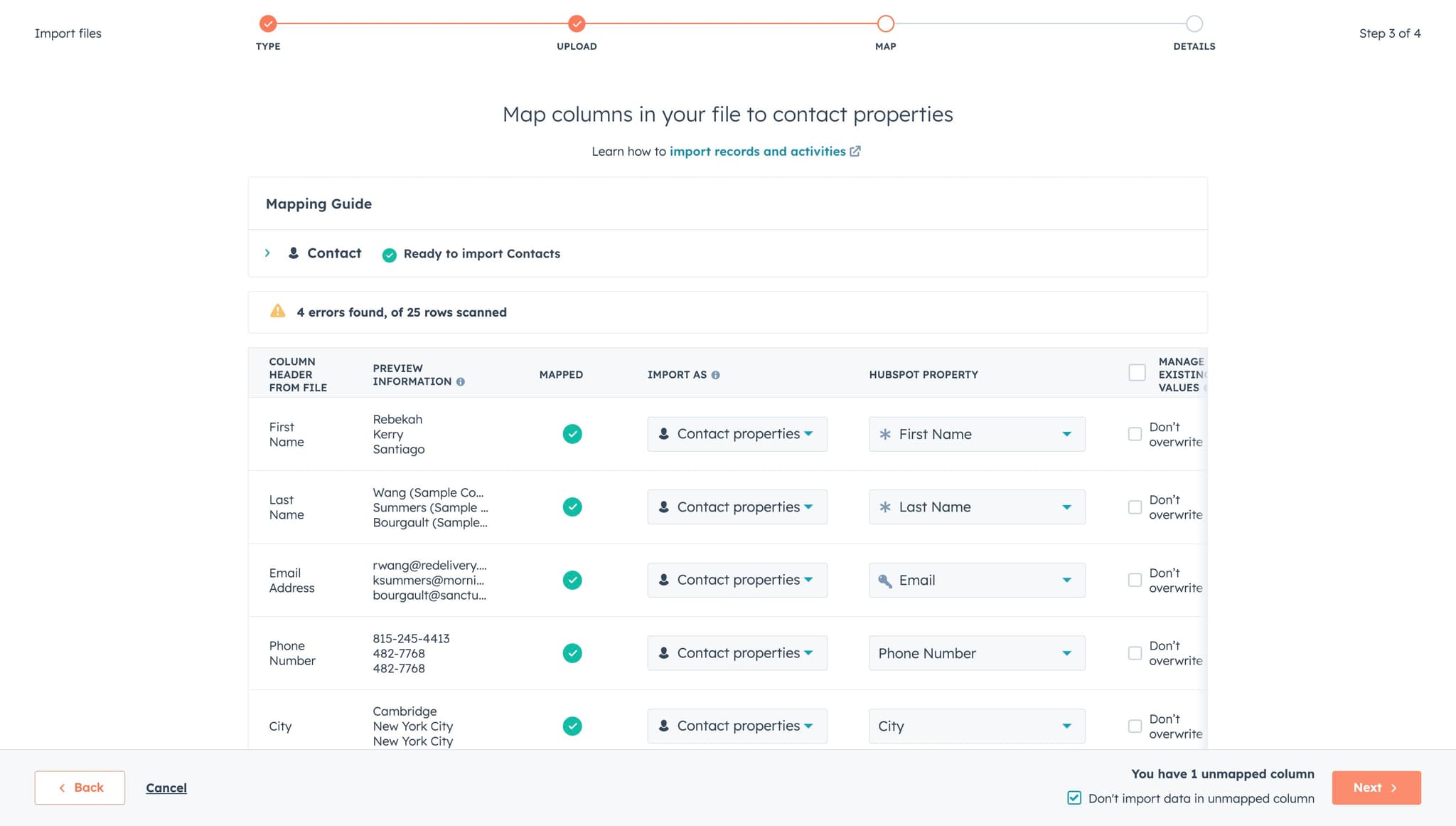 Continue to final mapping
