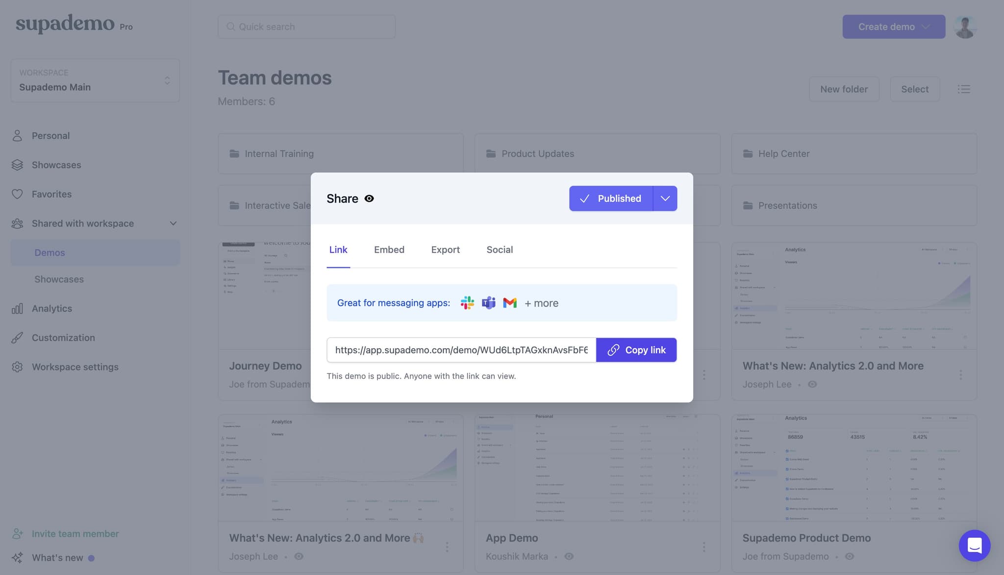 Provide your demo URL