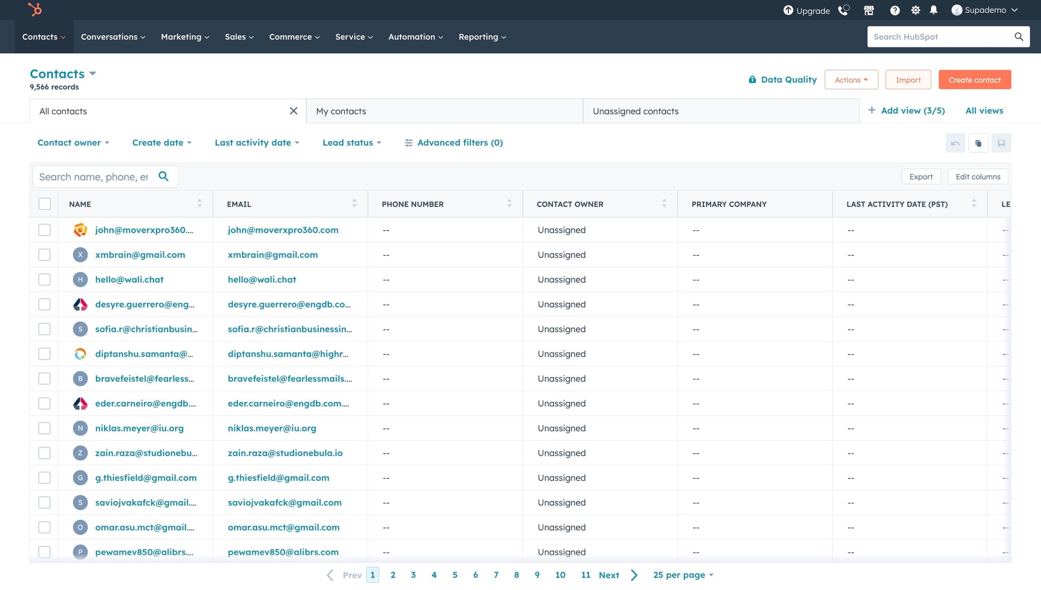 Open the Import option