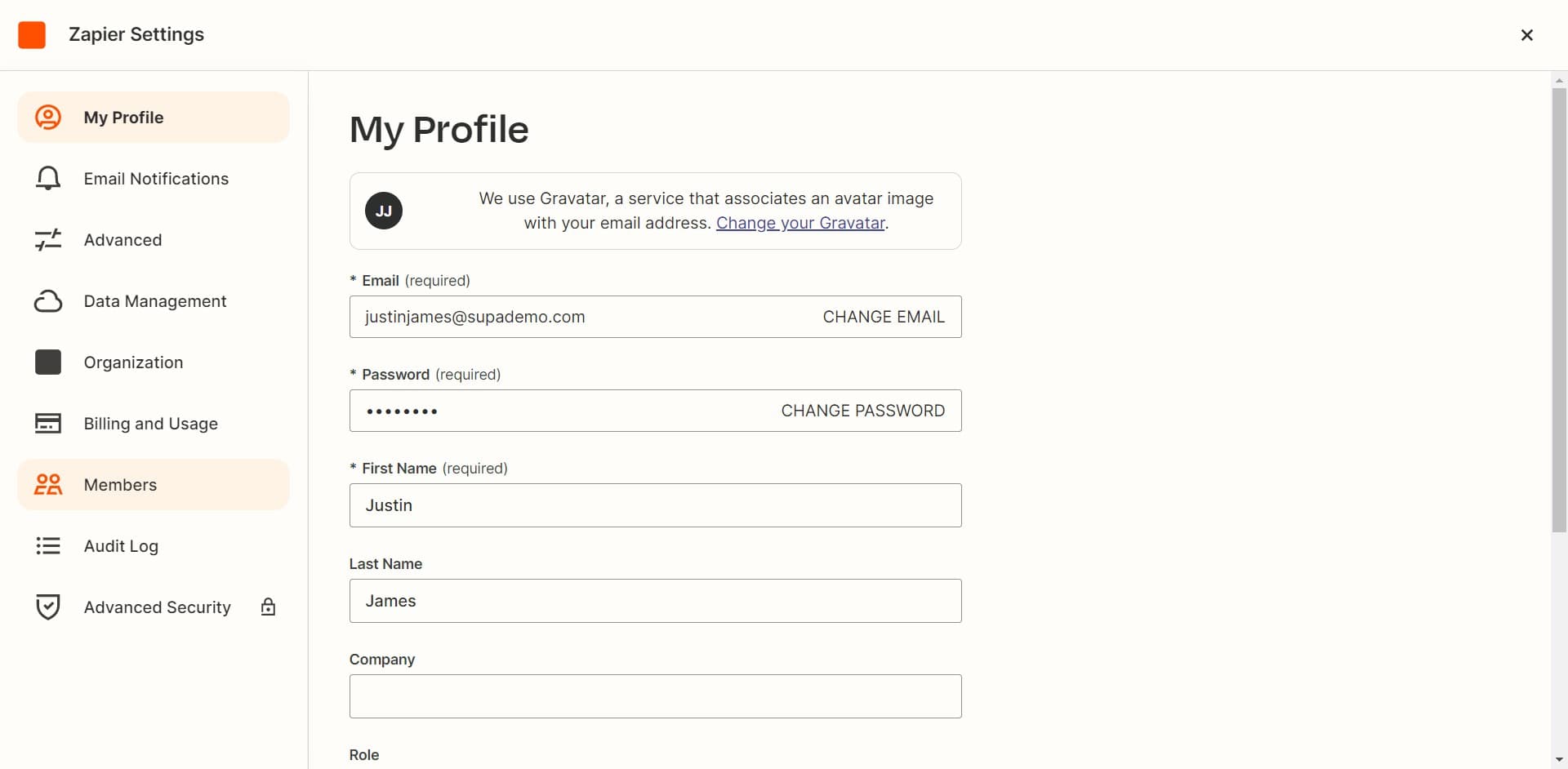 Navigate to Members section