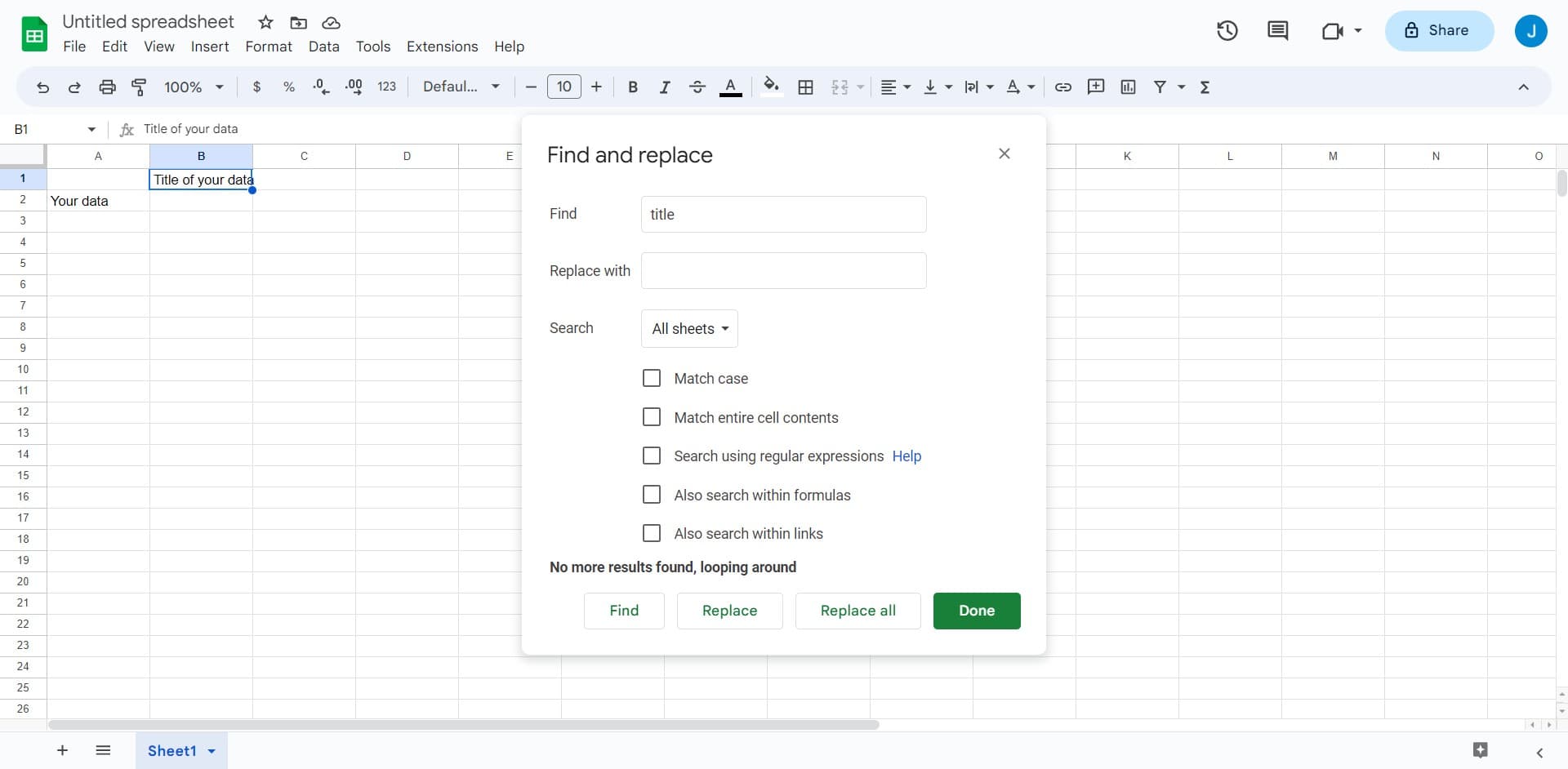 Review the search results