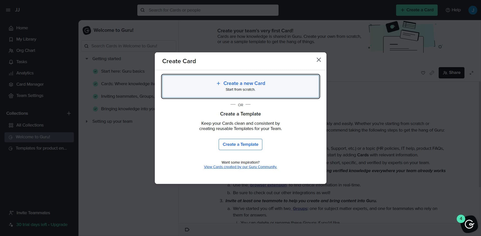 Click on Create a new Ca...