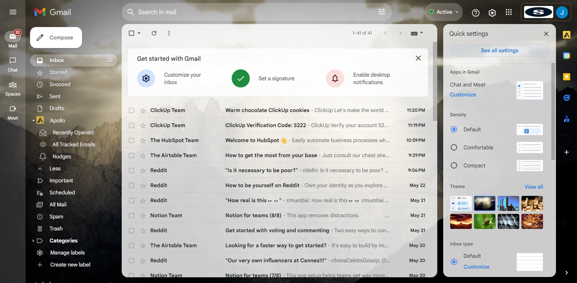 Click on See all settings