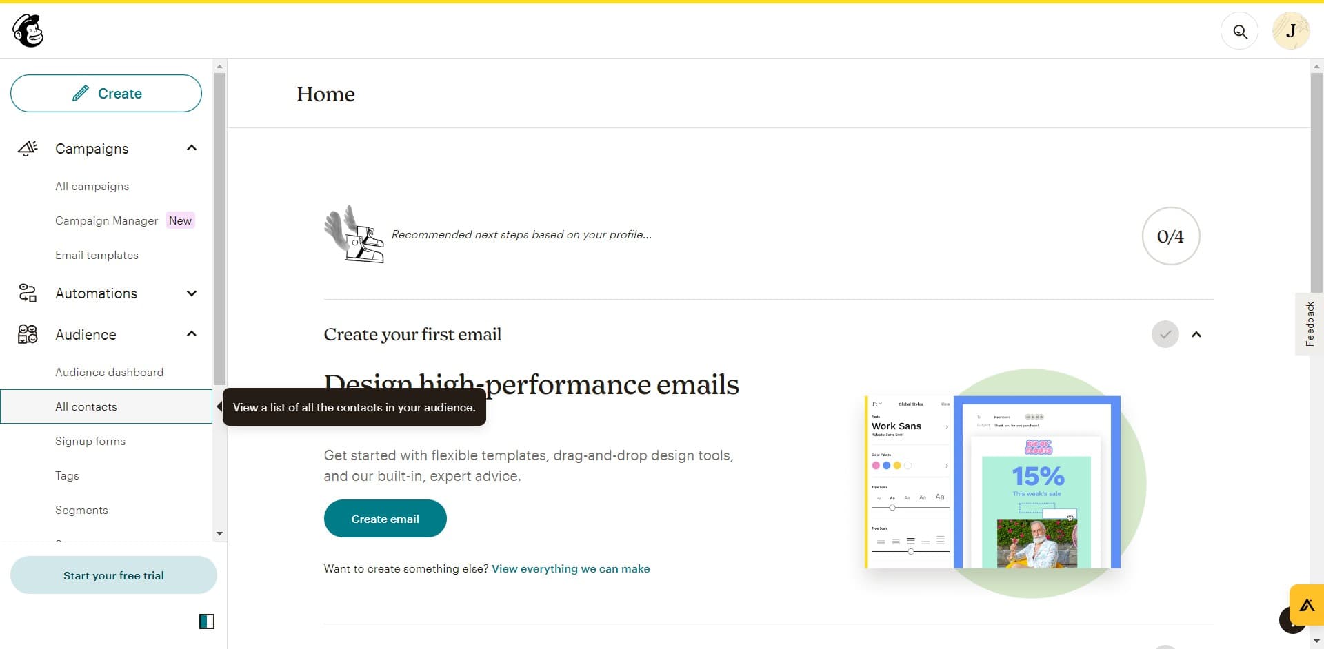 Click on All contacts