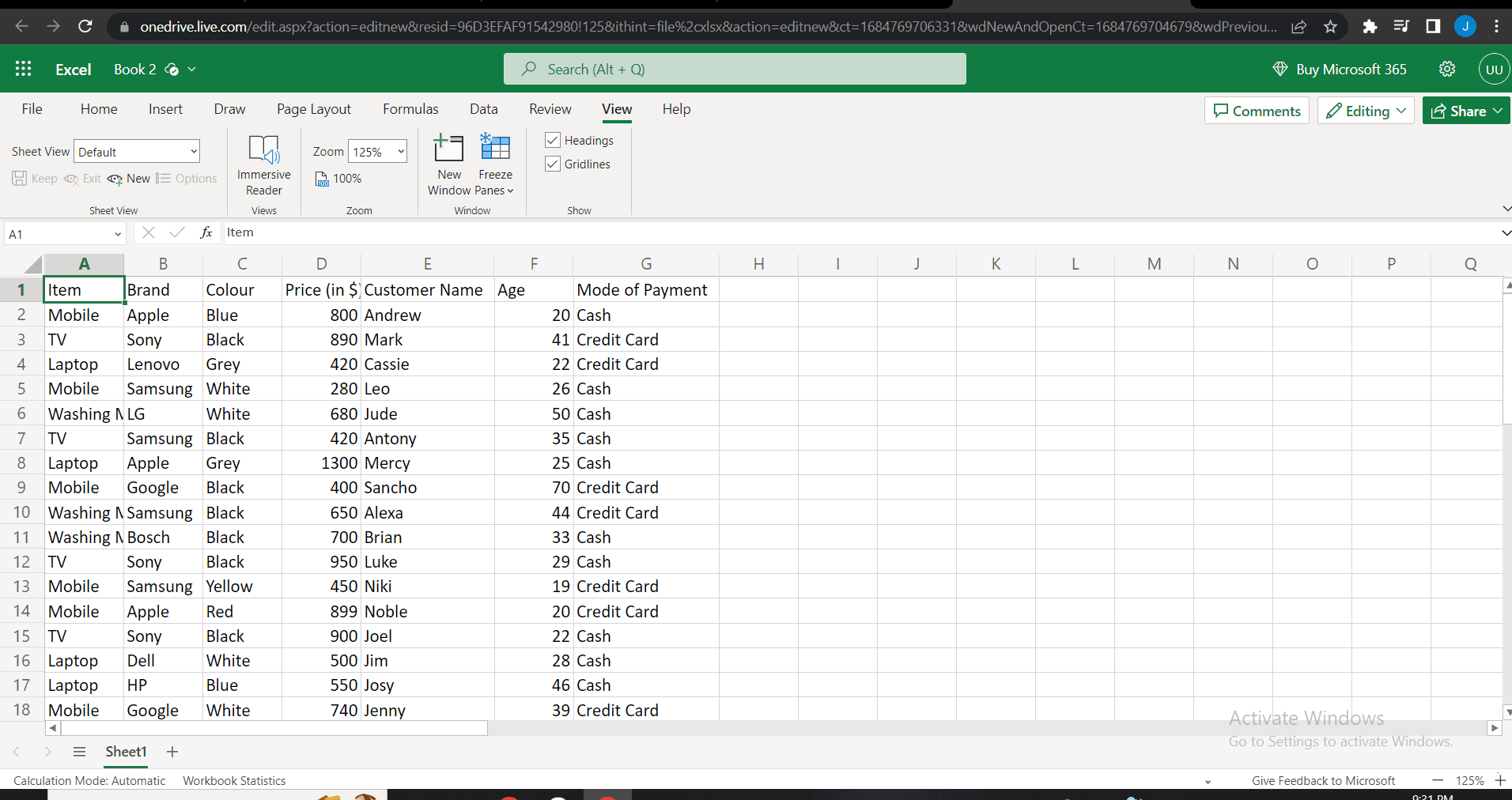 Identify your header row