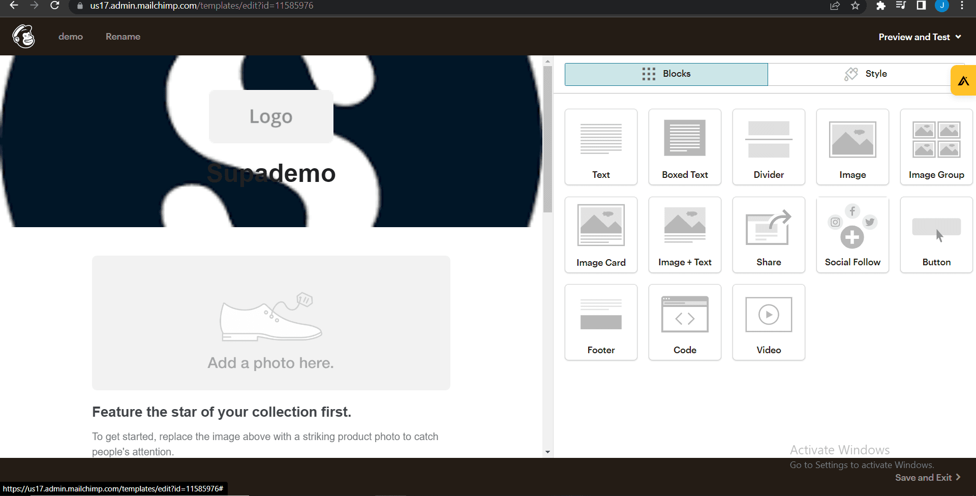 Upload your first asset