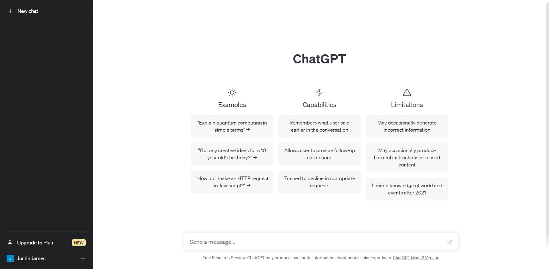 Open ChatGPT and locate menu
