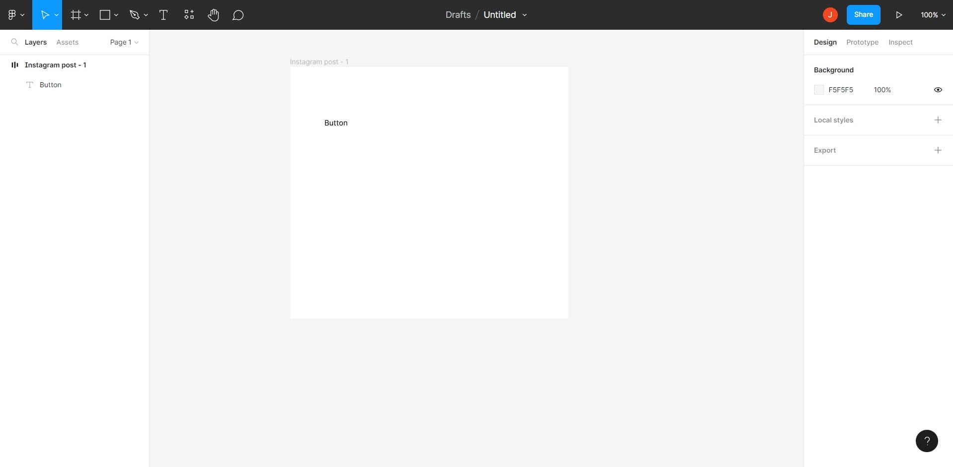 Select your frame or component