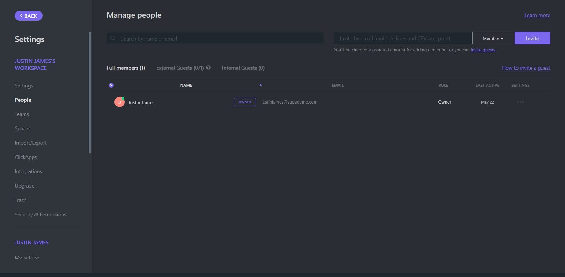 Initiate the user invitation