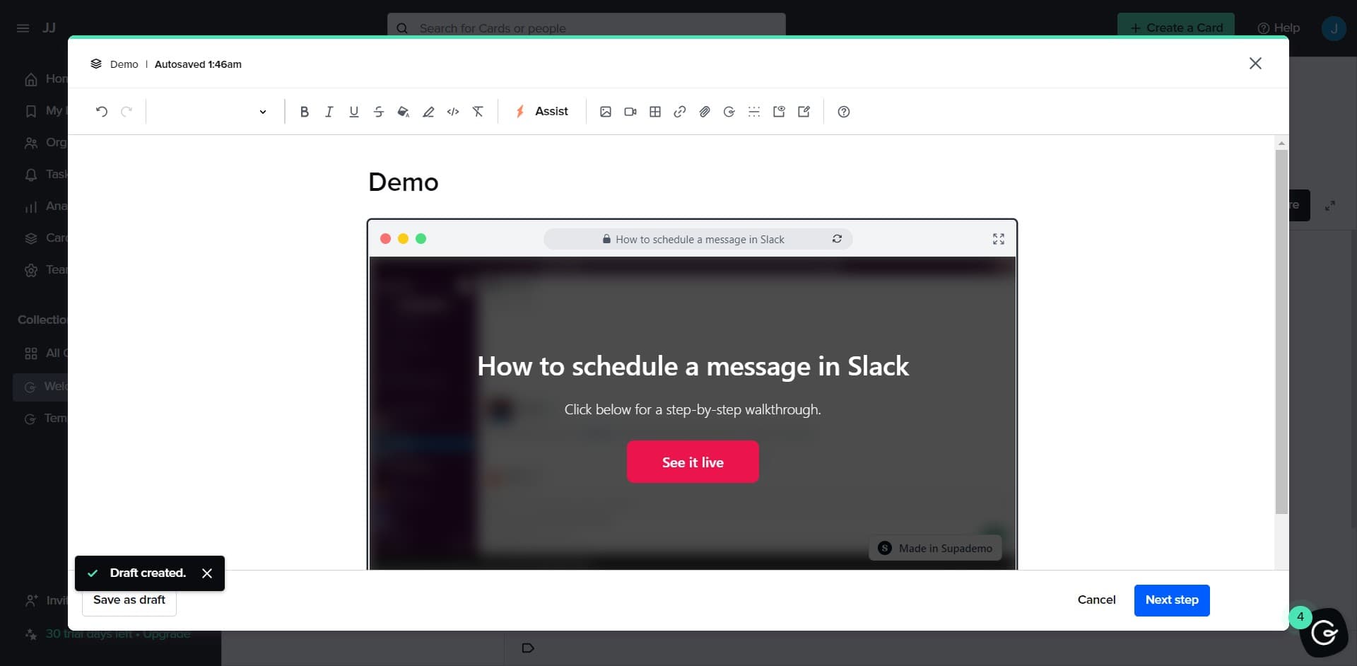 Select Demo content type