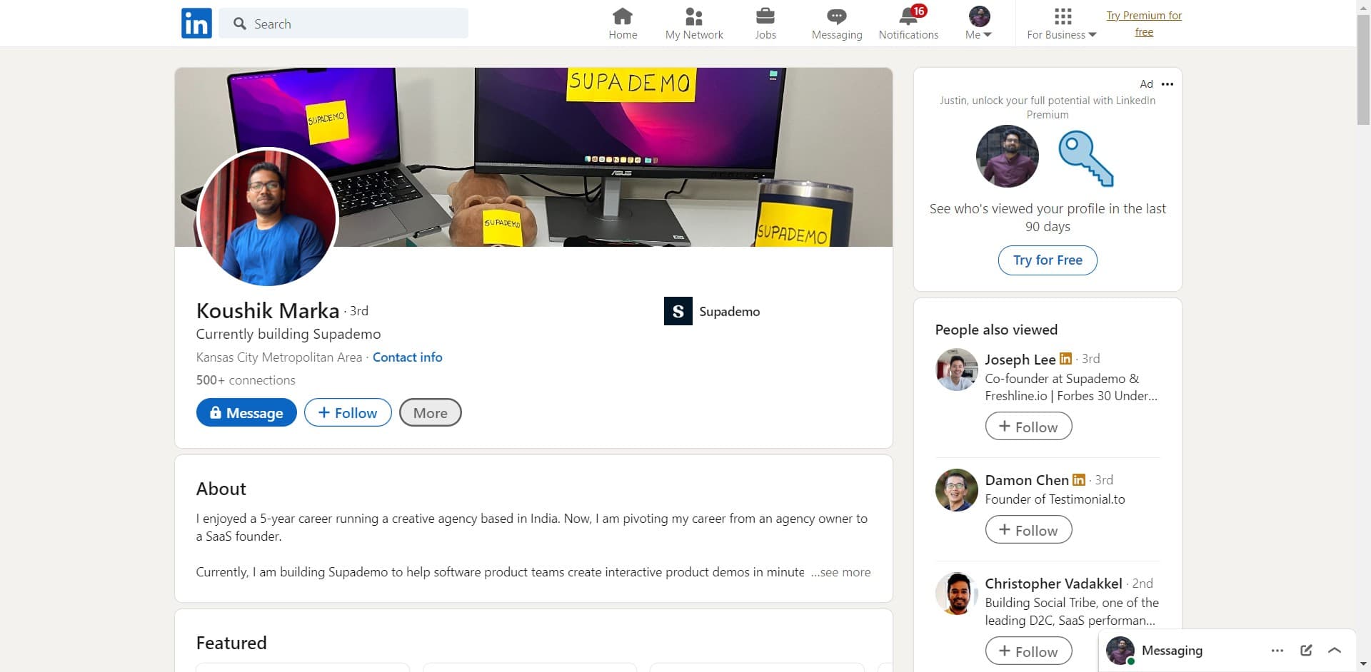 Click on the More menu