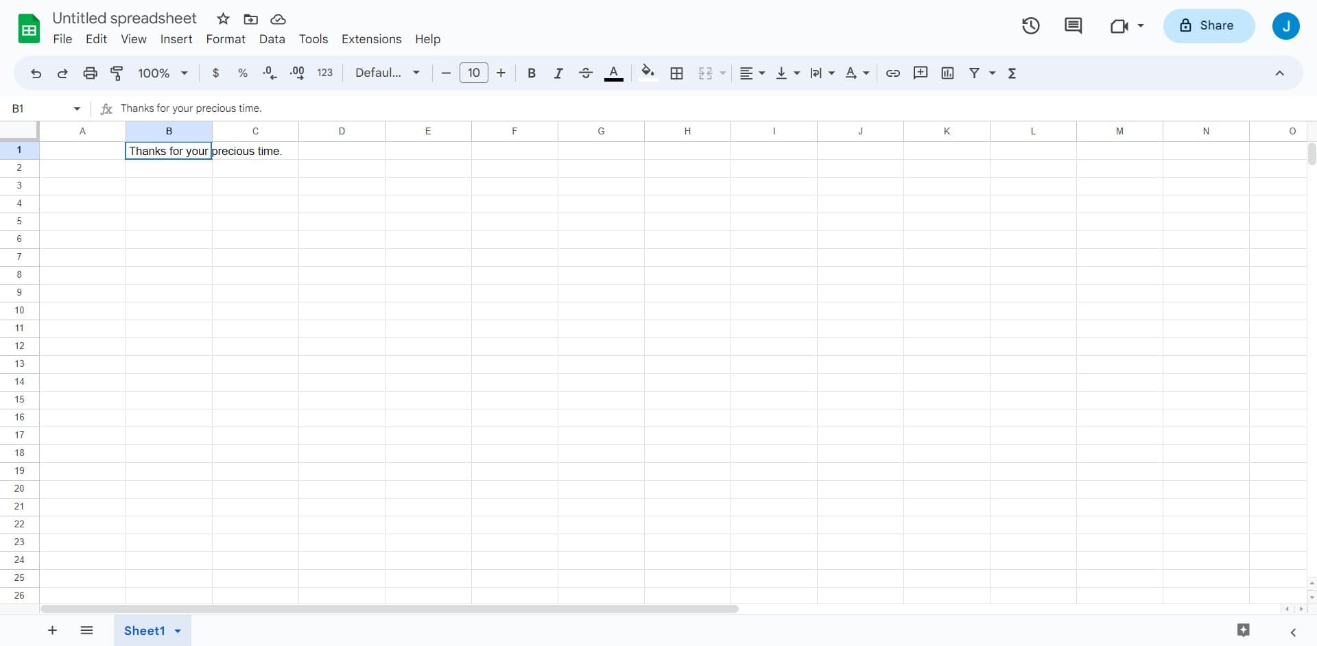 Select the cell or range