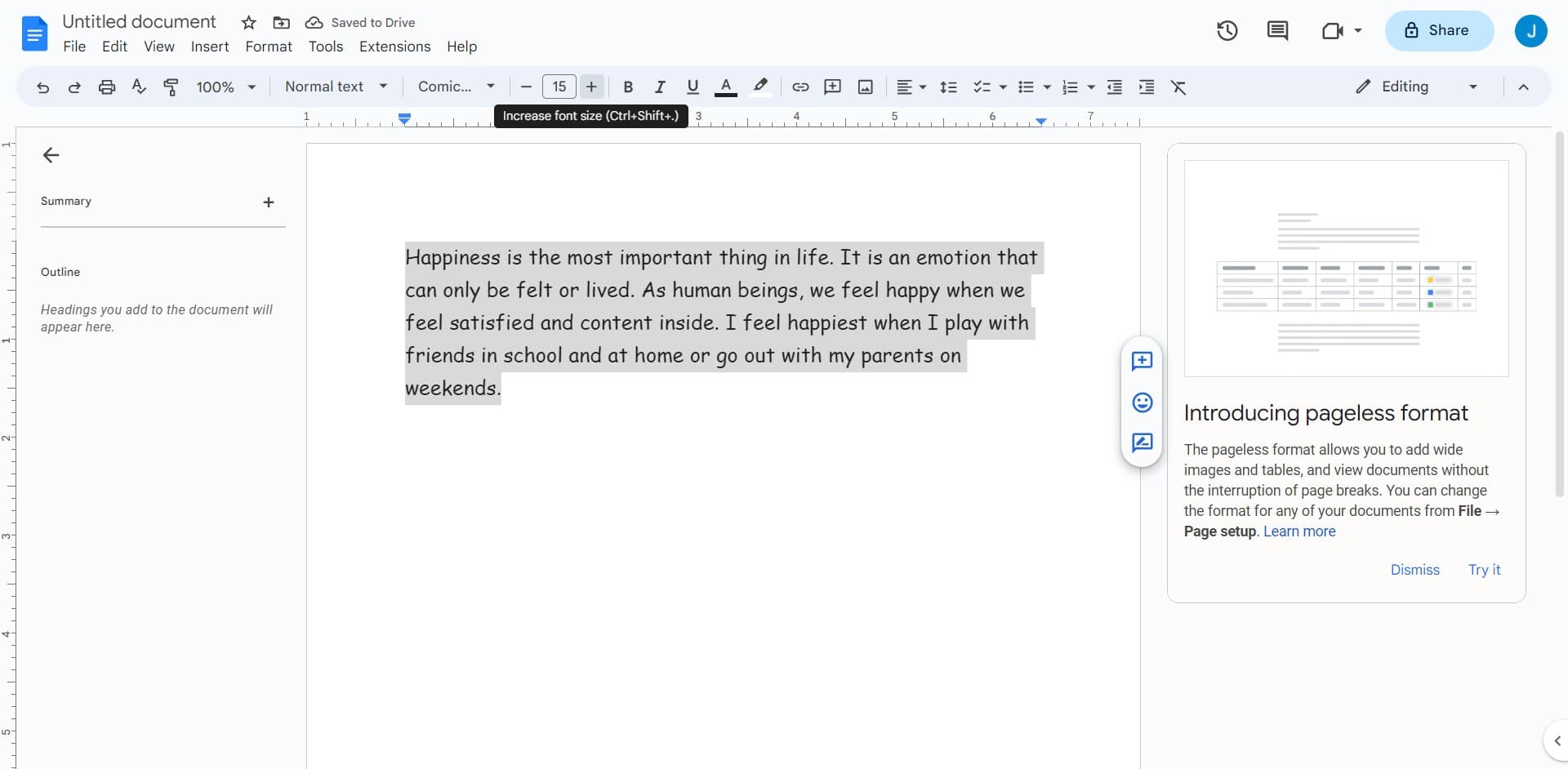 Select your desired font