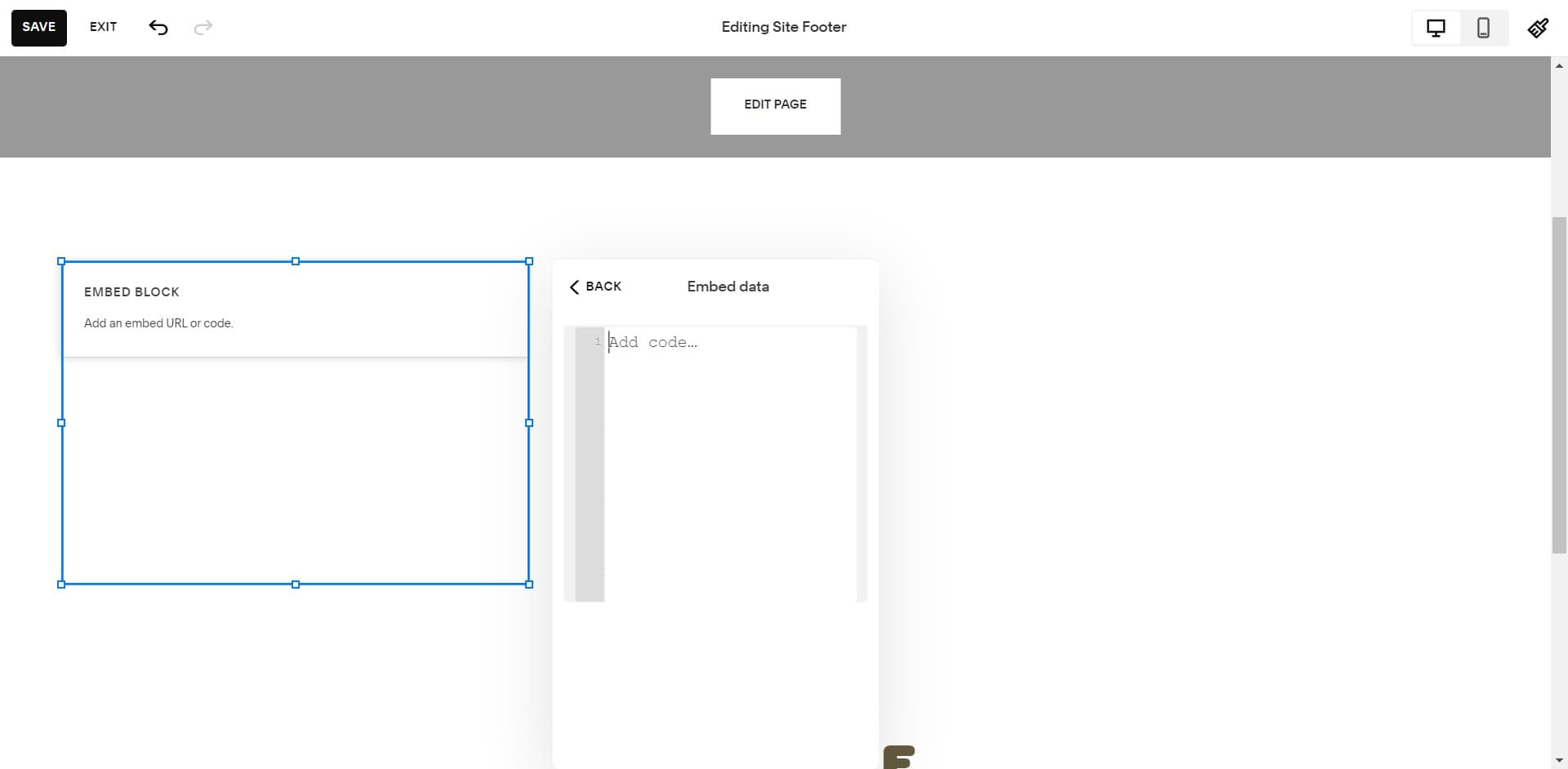 Paste the embed code