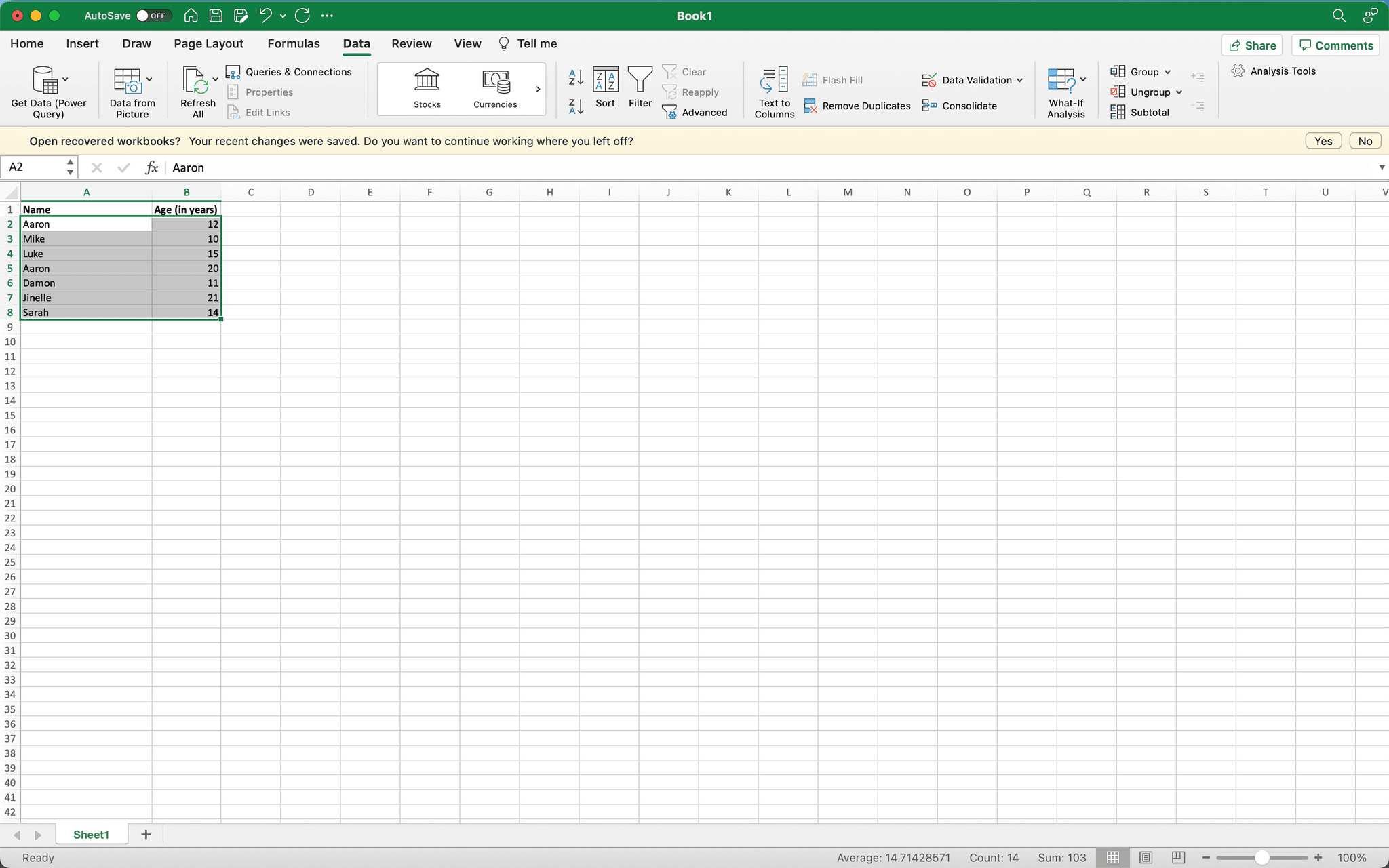 Locate the Remove Duplicates option