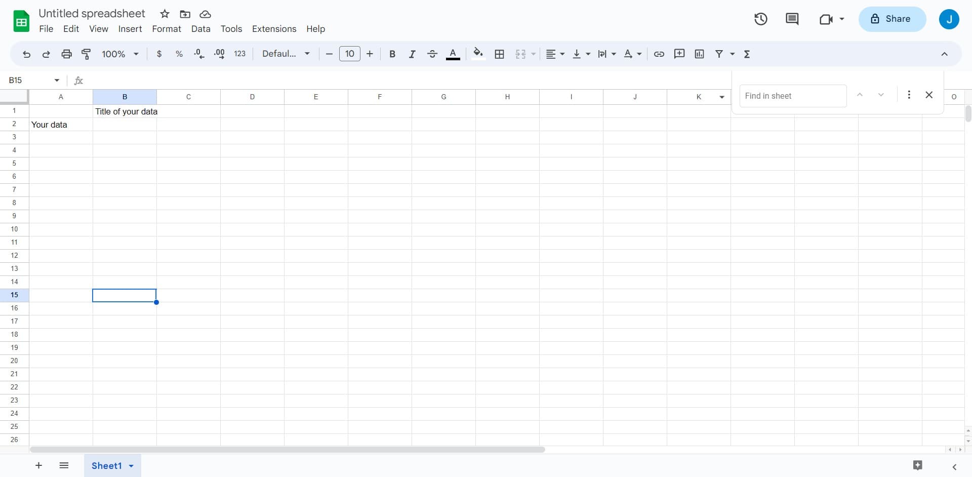 Open your Google Sheets document