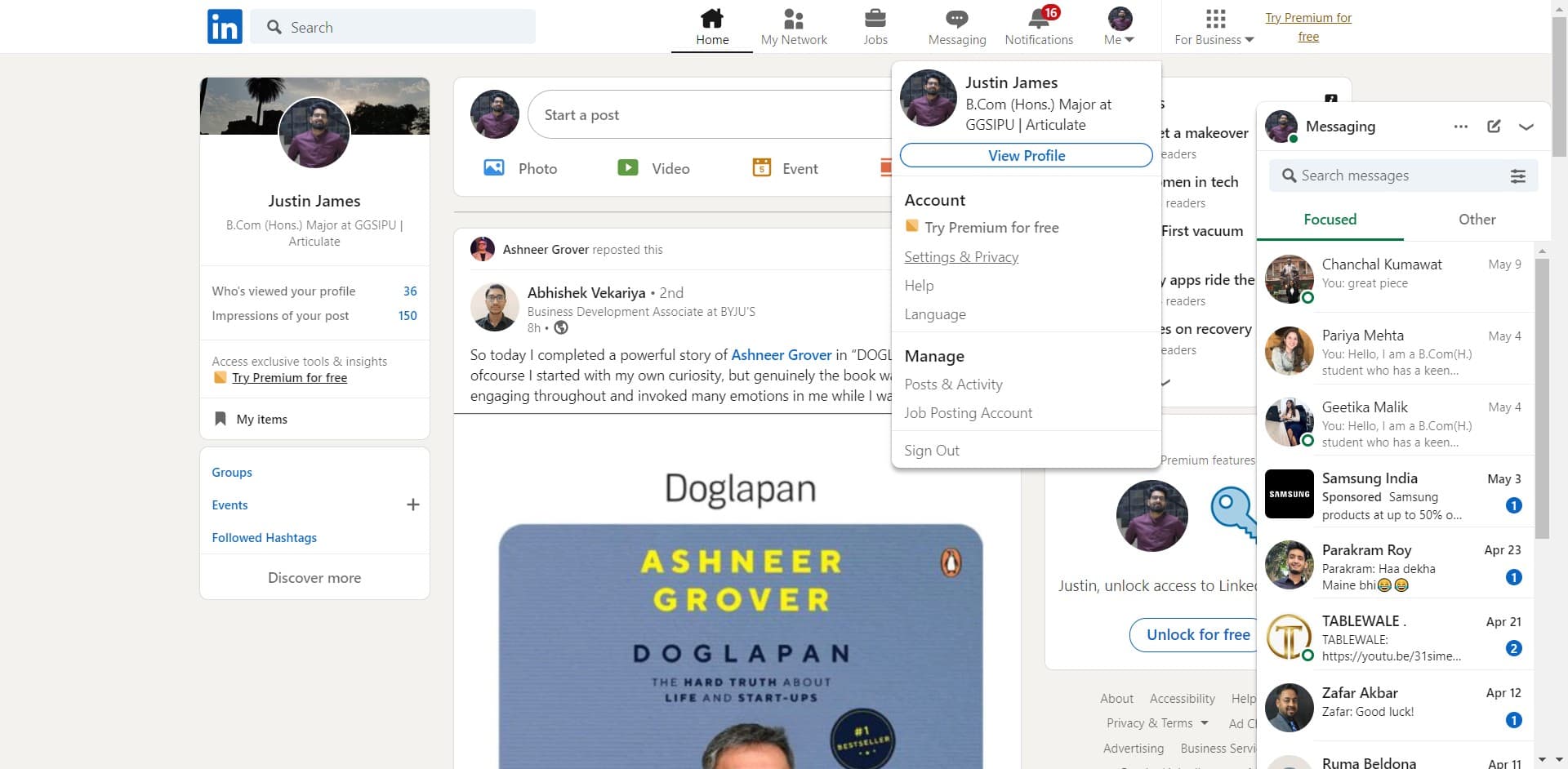 Click on Settings & Privacy