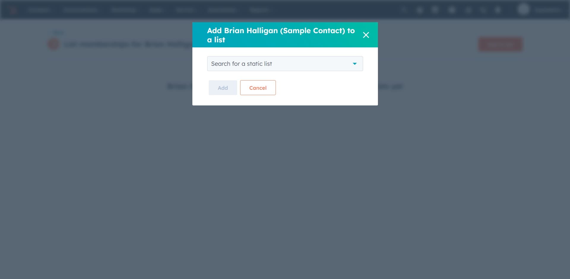 Search for a static list