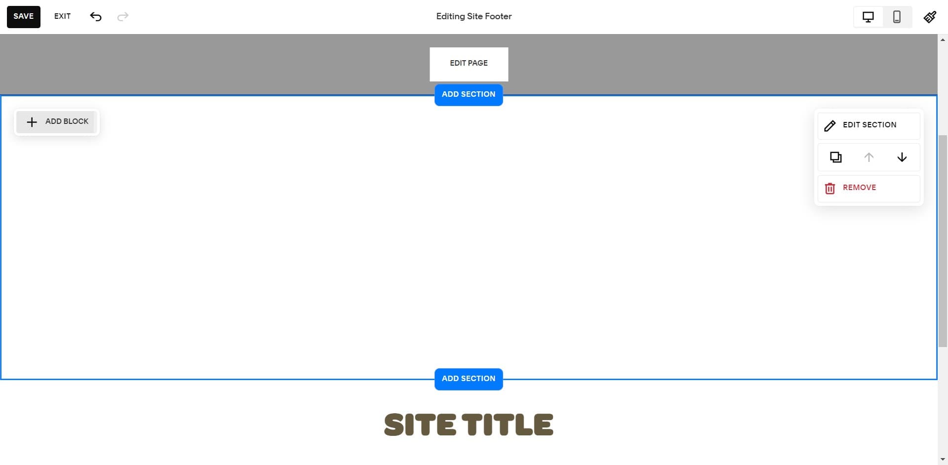 Add a new block in Squarespace