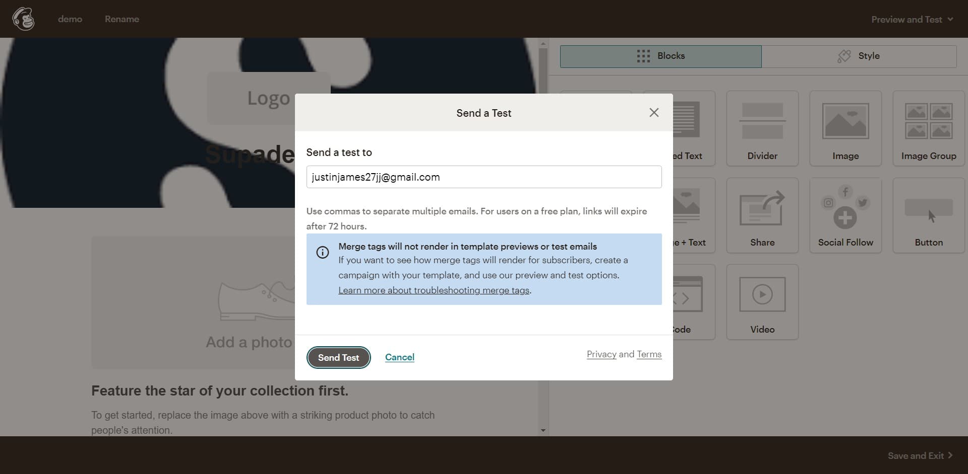 Configure the next step