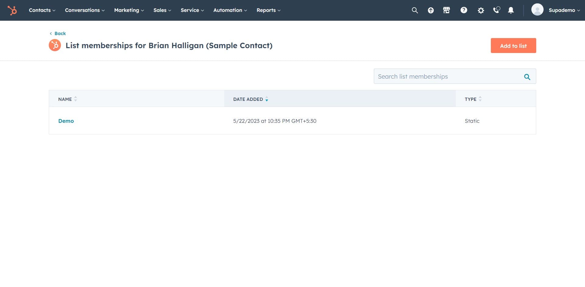 Review list assignment