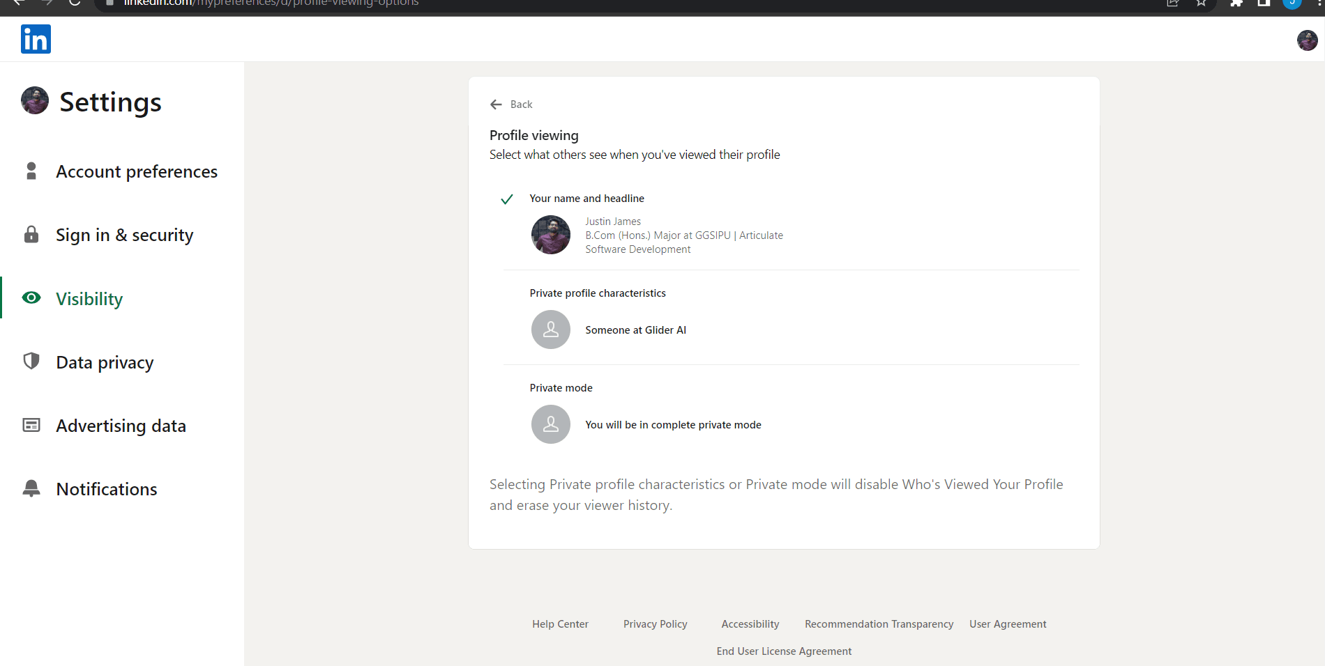 Upload your profile changes