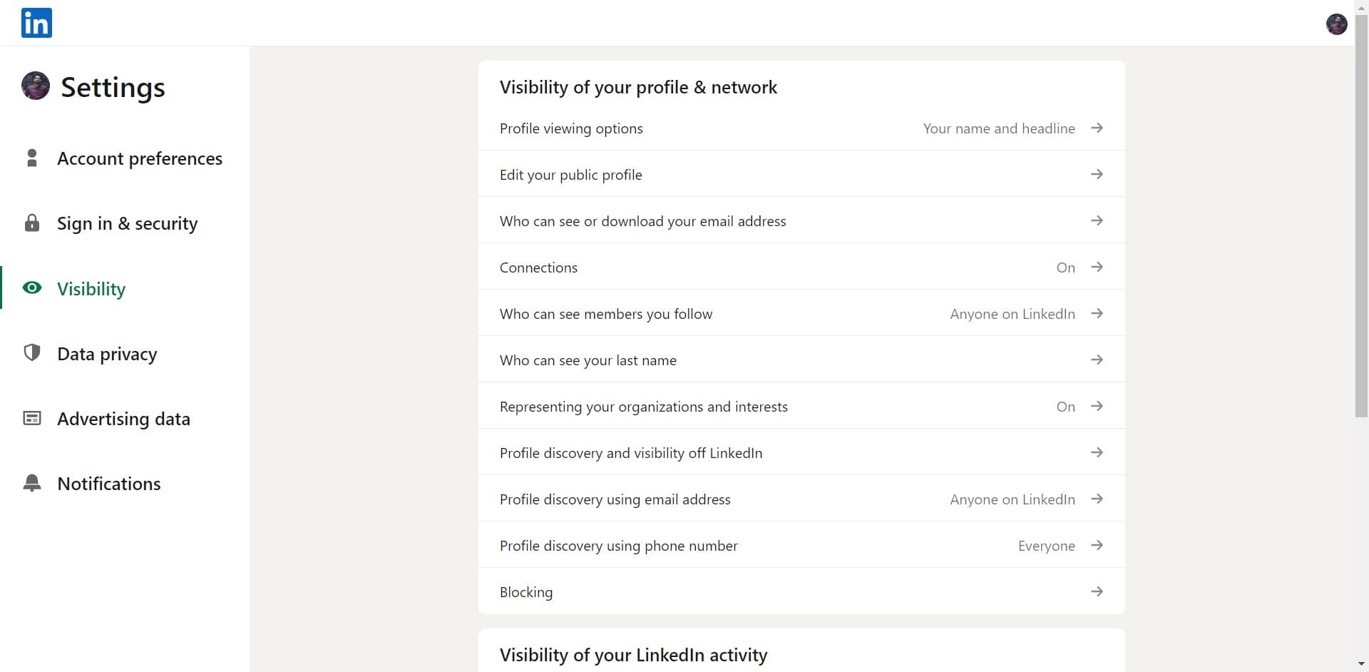 Click on Edit your public profile