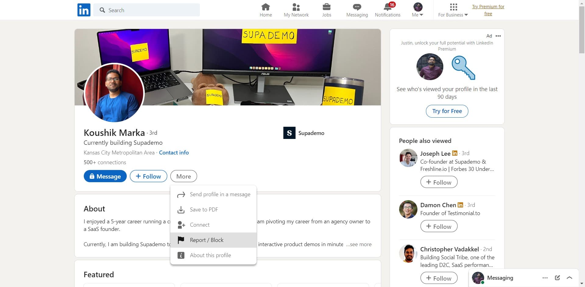 Select Report or Block