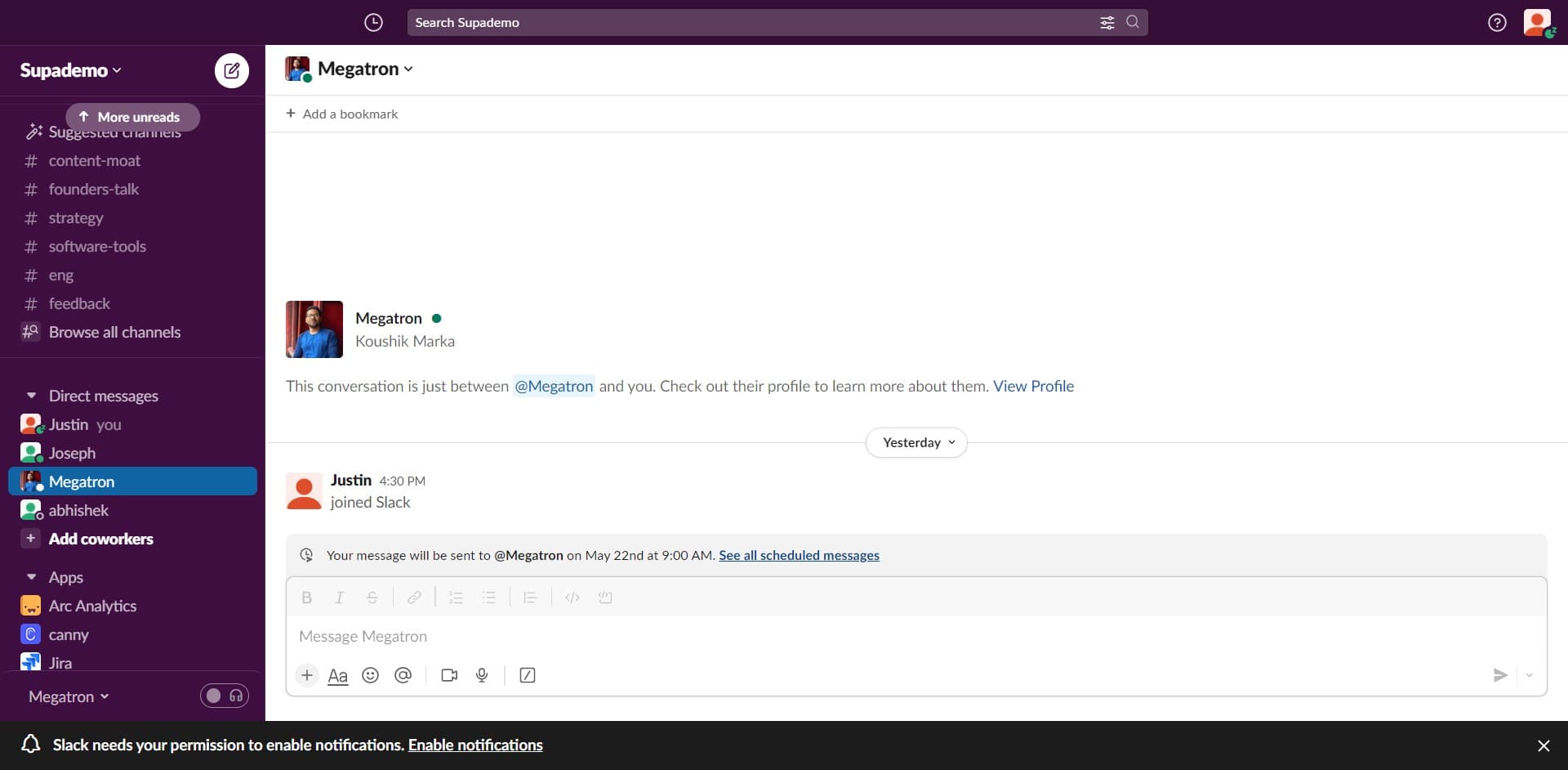 Finalize and upload your message
