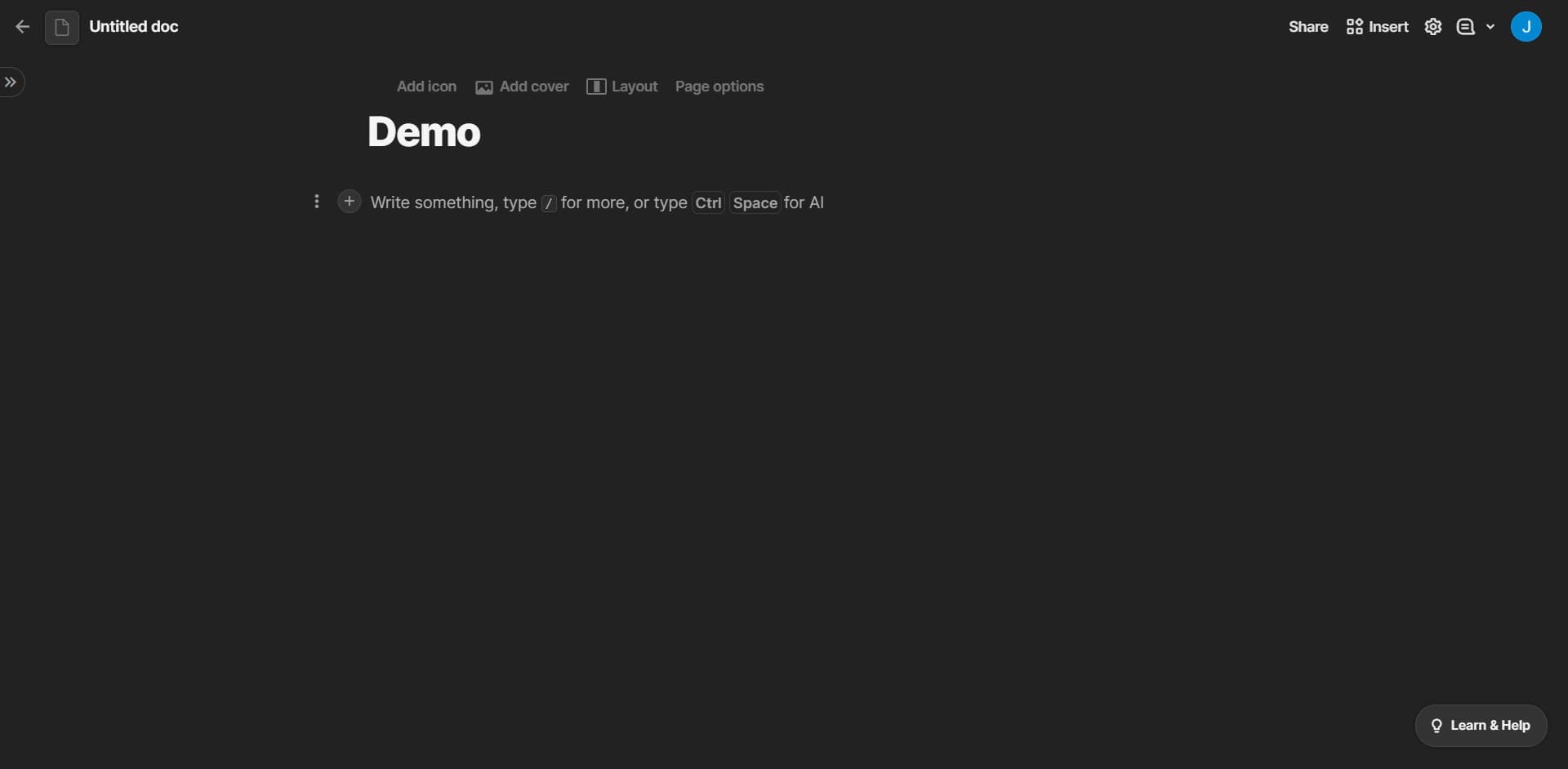 Select the embed option