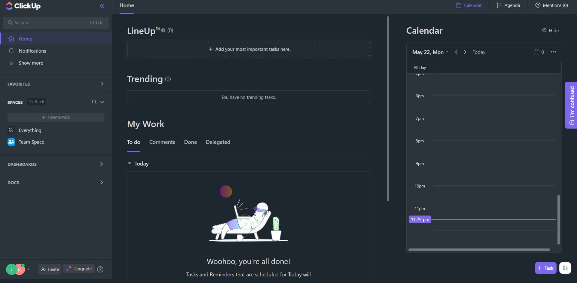 Navigate to the home menu