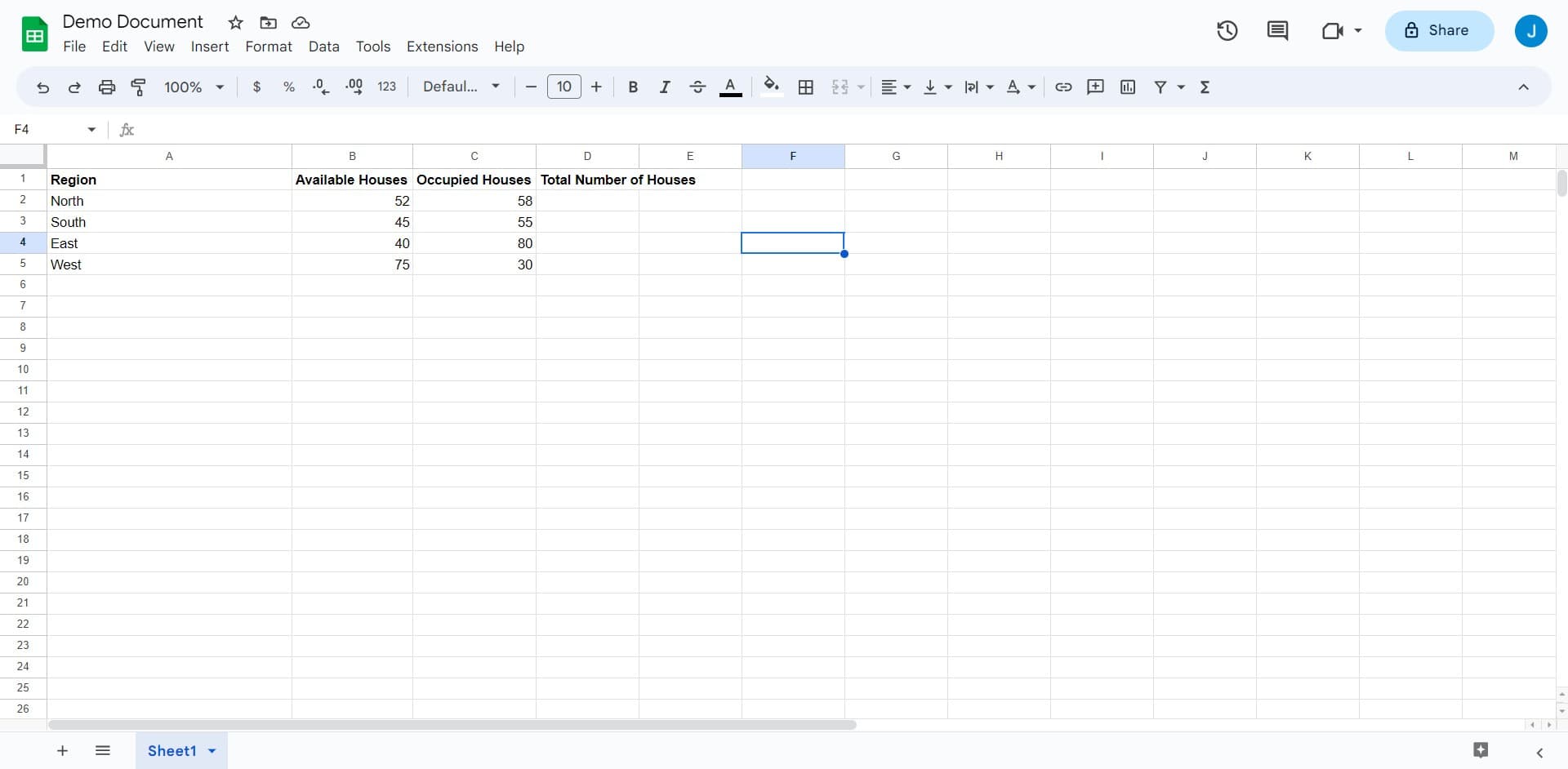 Open your Google Sheets document