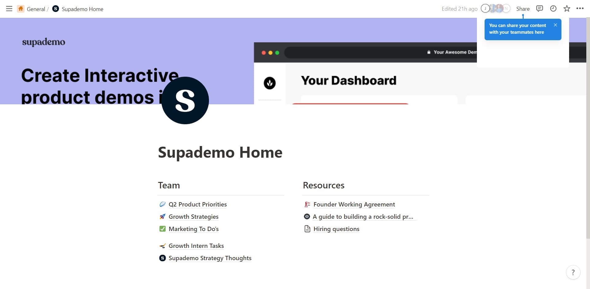 Click on the General menu