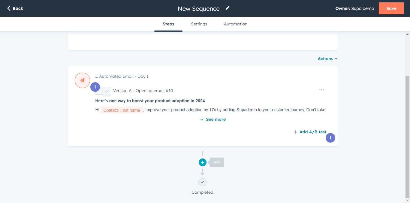 Confirm template selection