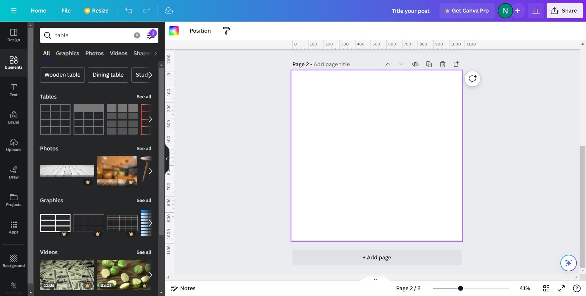 Explore all table options