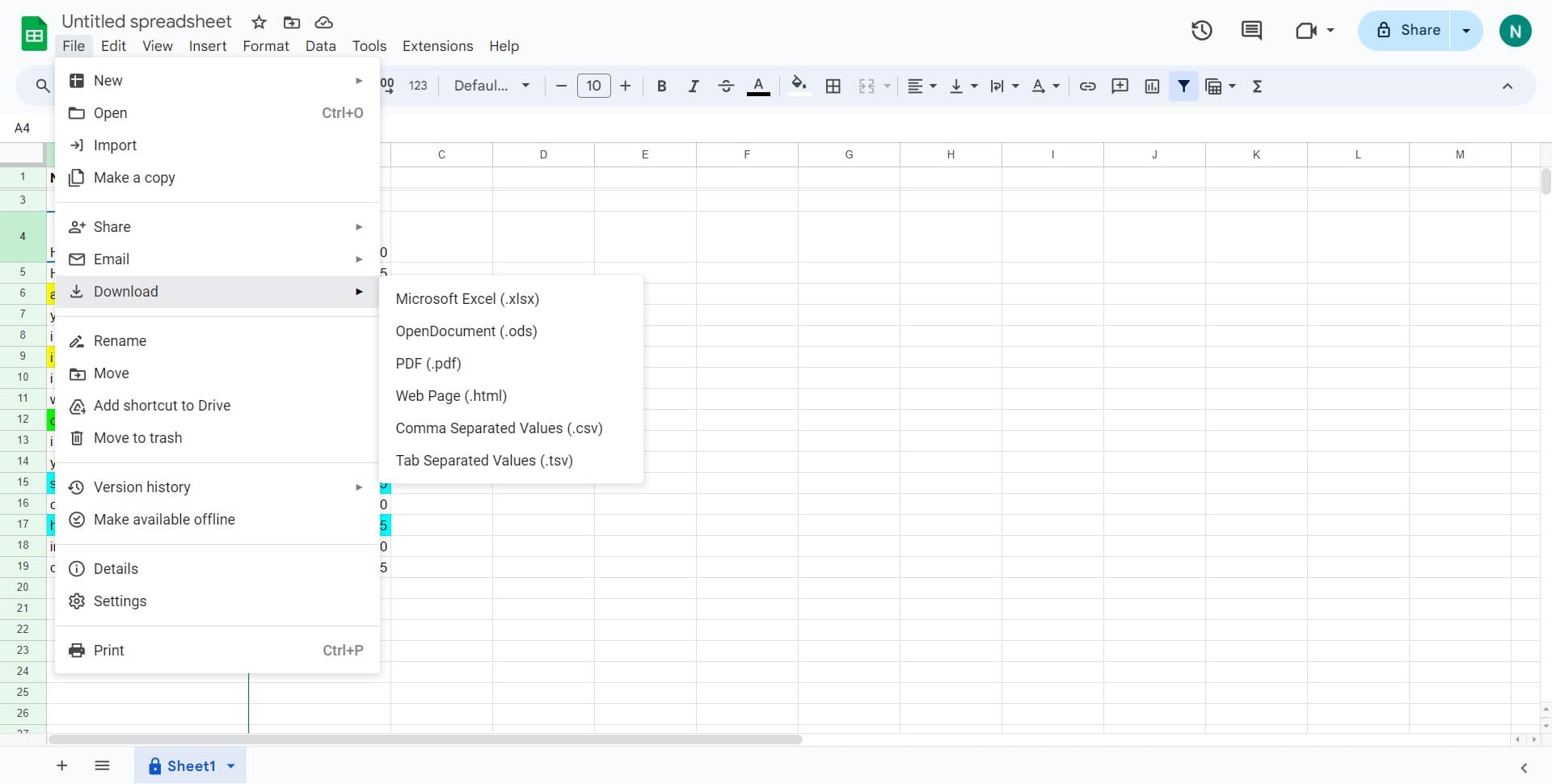 Click on Download arrow