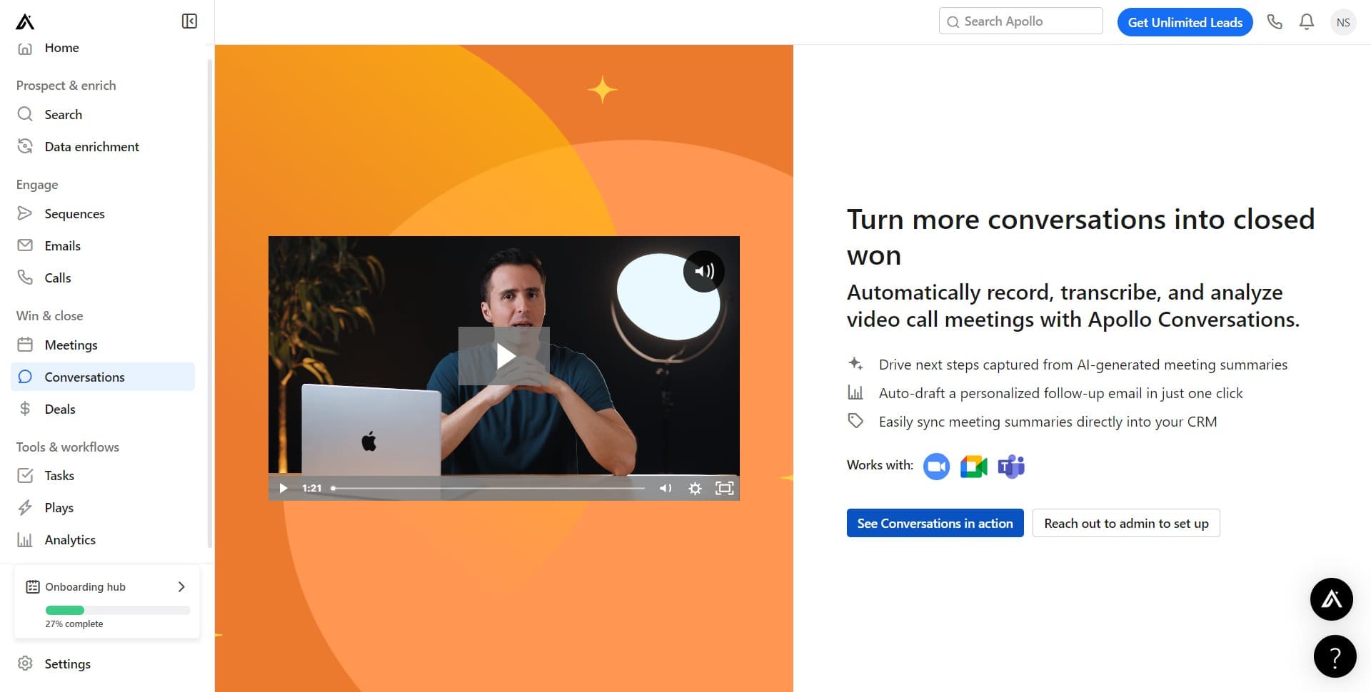 View Conversations in action
