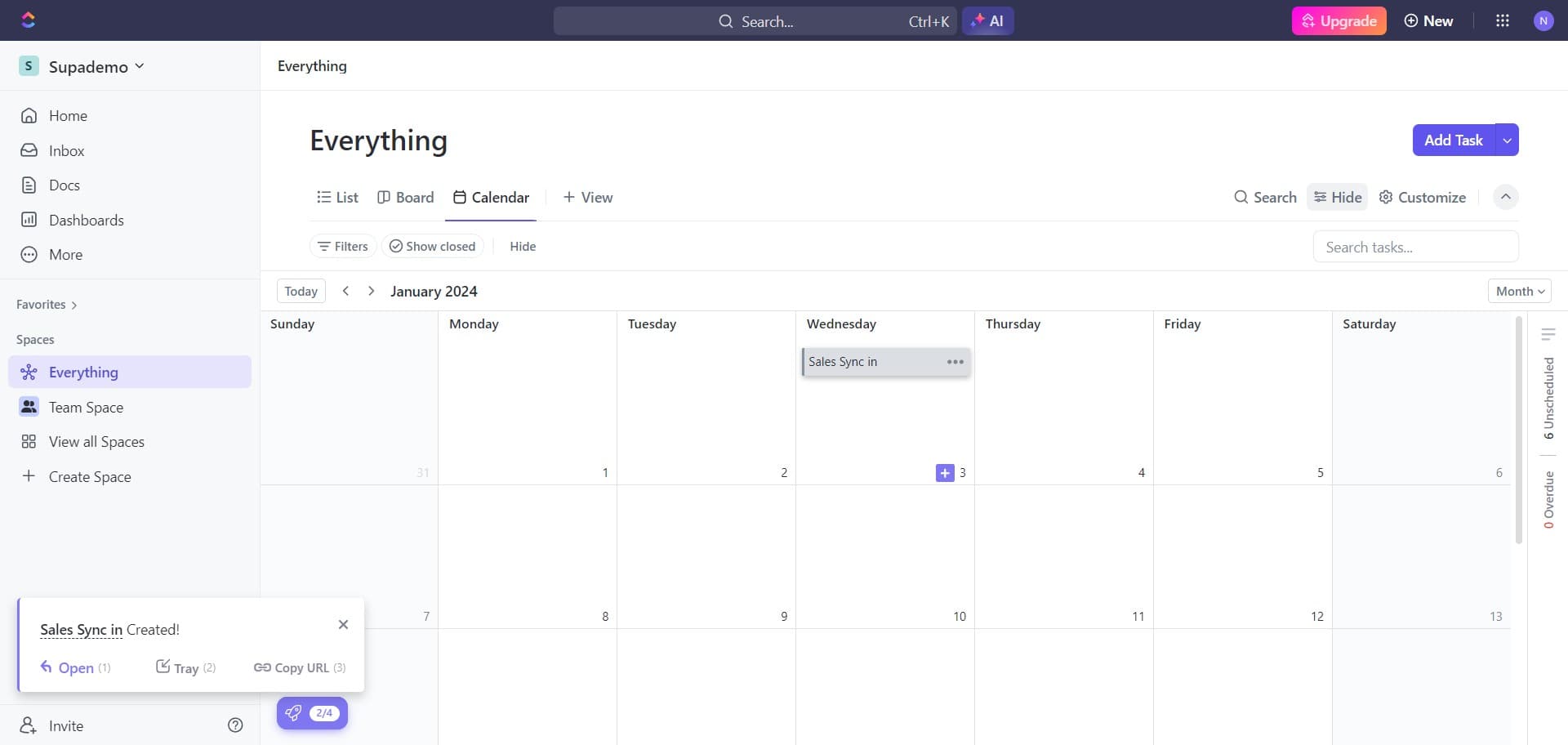 Select your task name