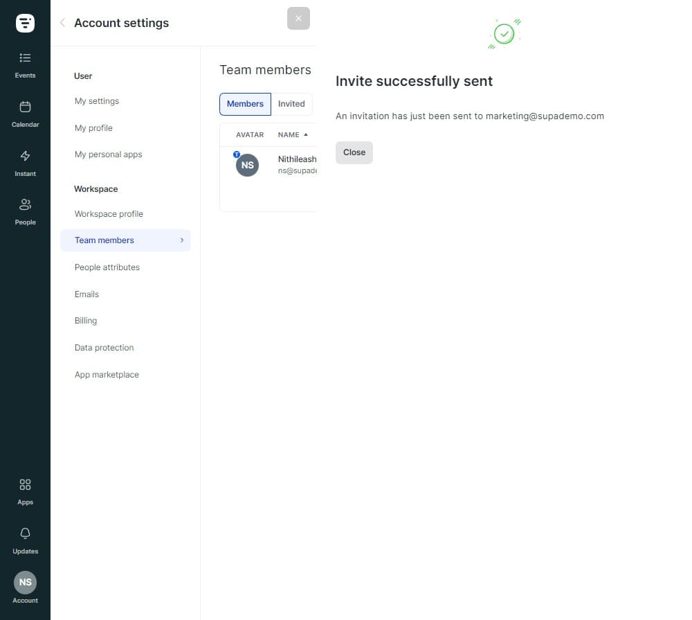 Click Close to finish