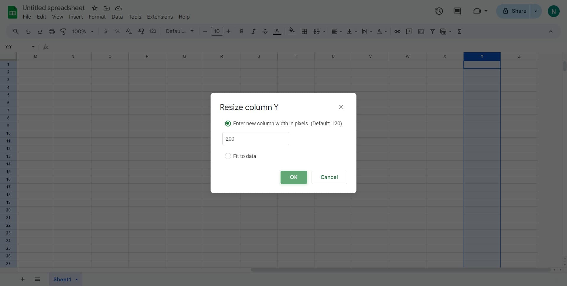 Click 'OK' to apply changes