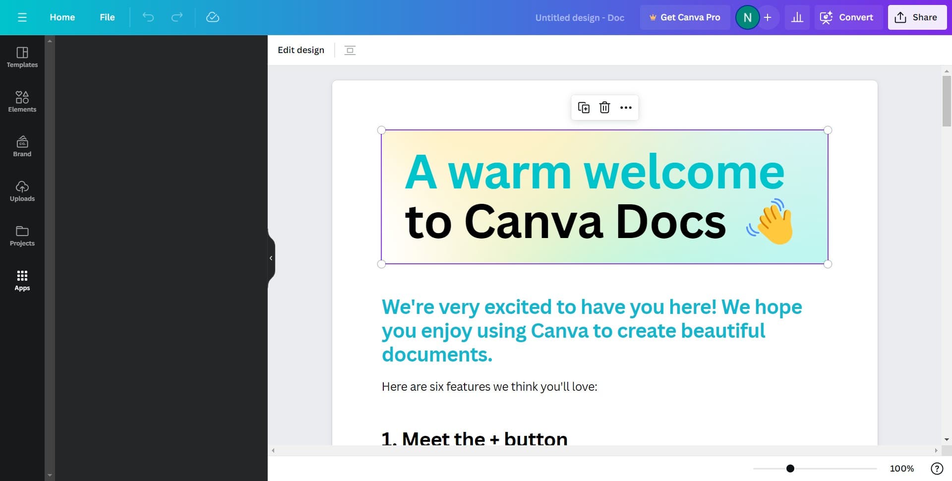Navigate to the elements section