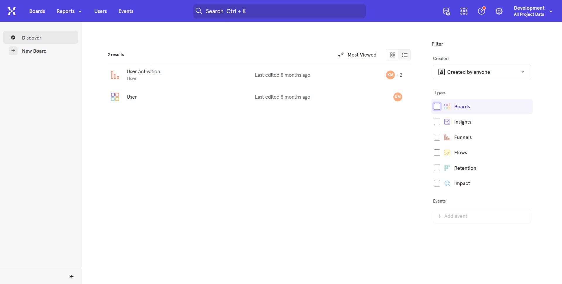 Navigate to the Mixpanel menu