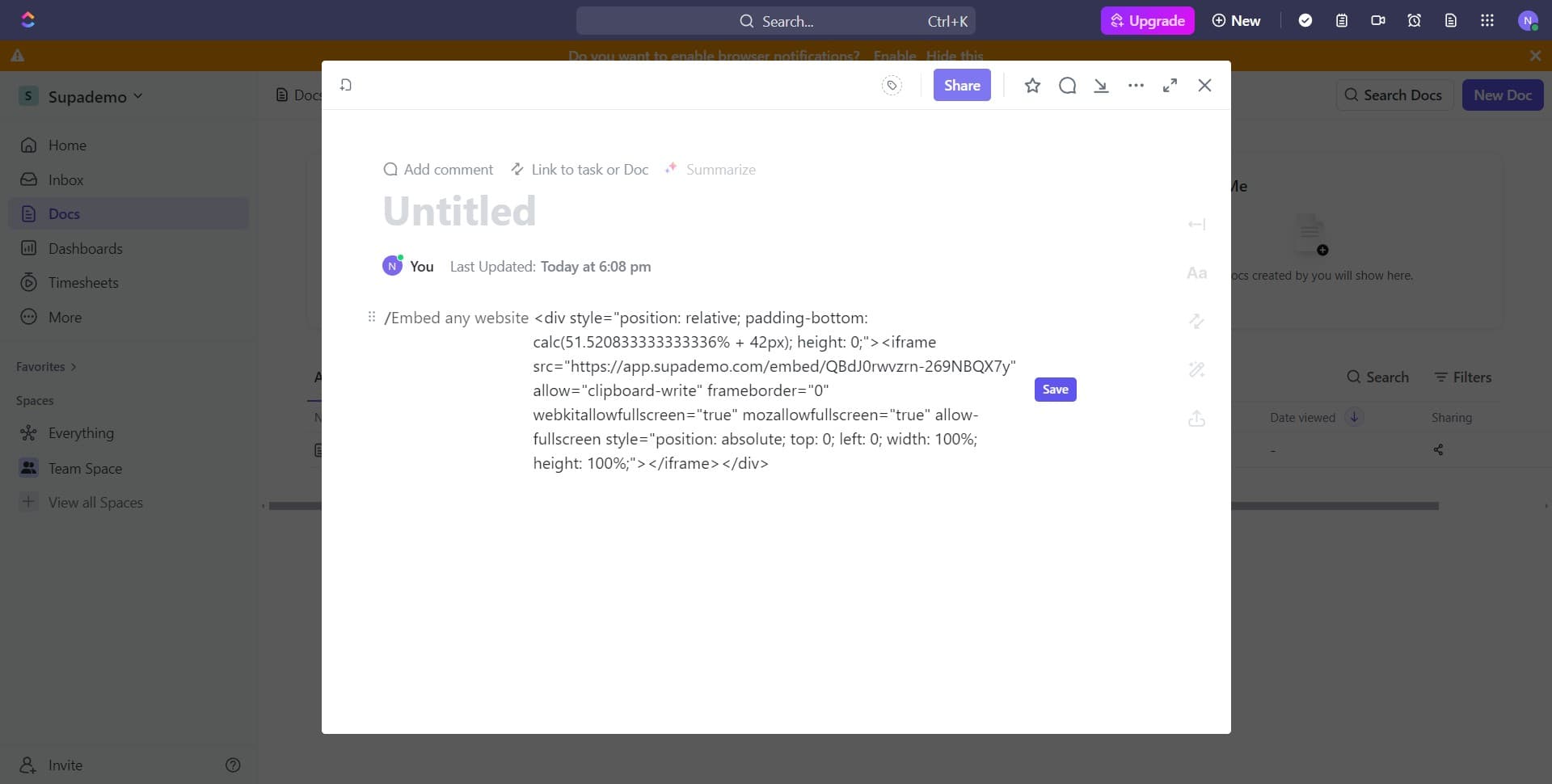 Confirm embed any website