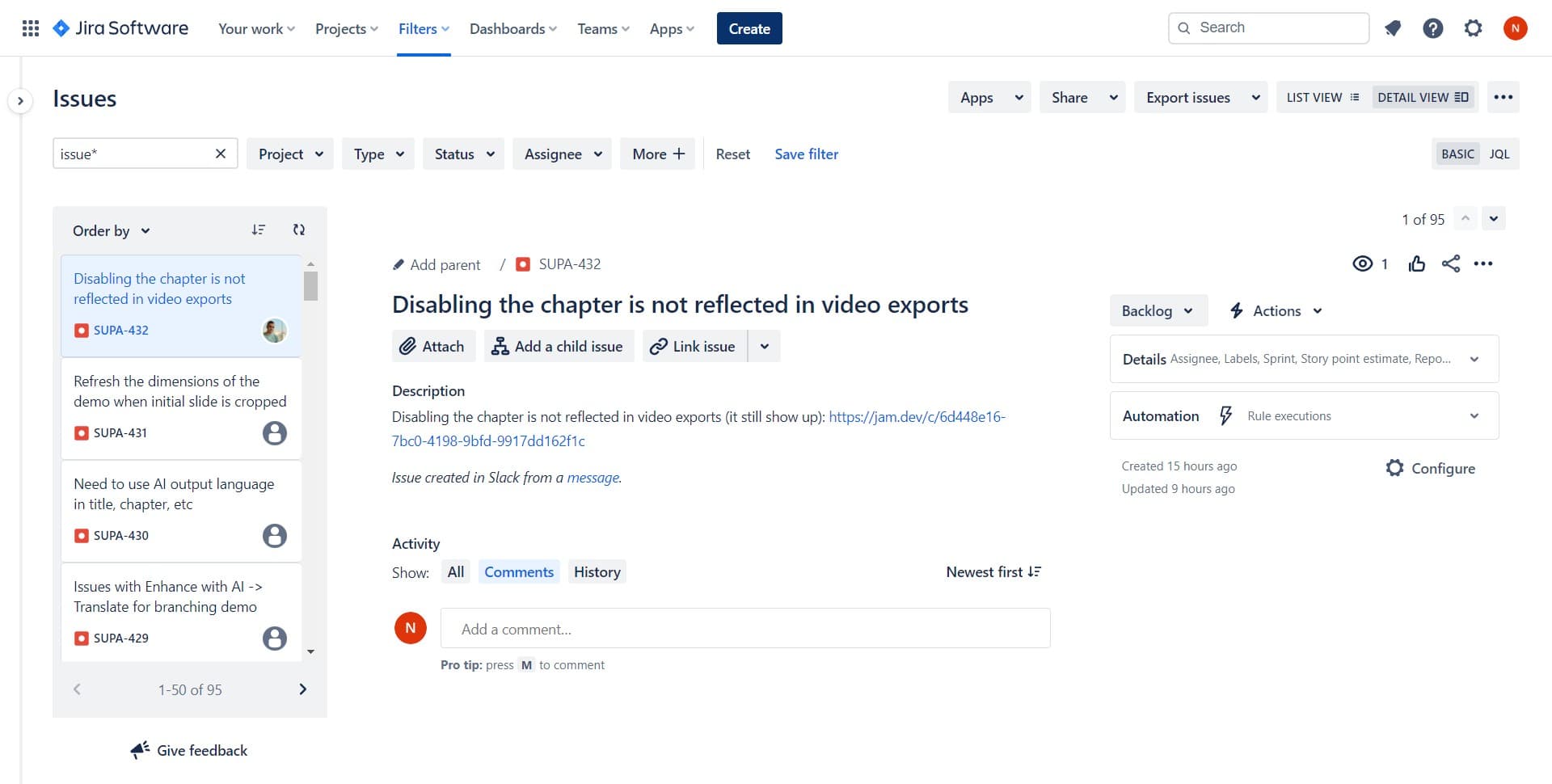 Click on Create button