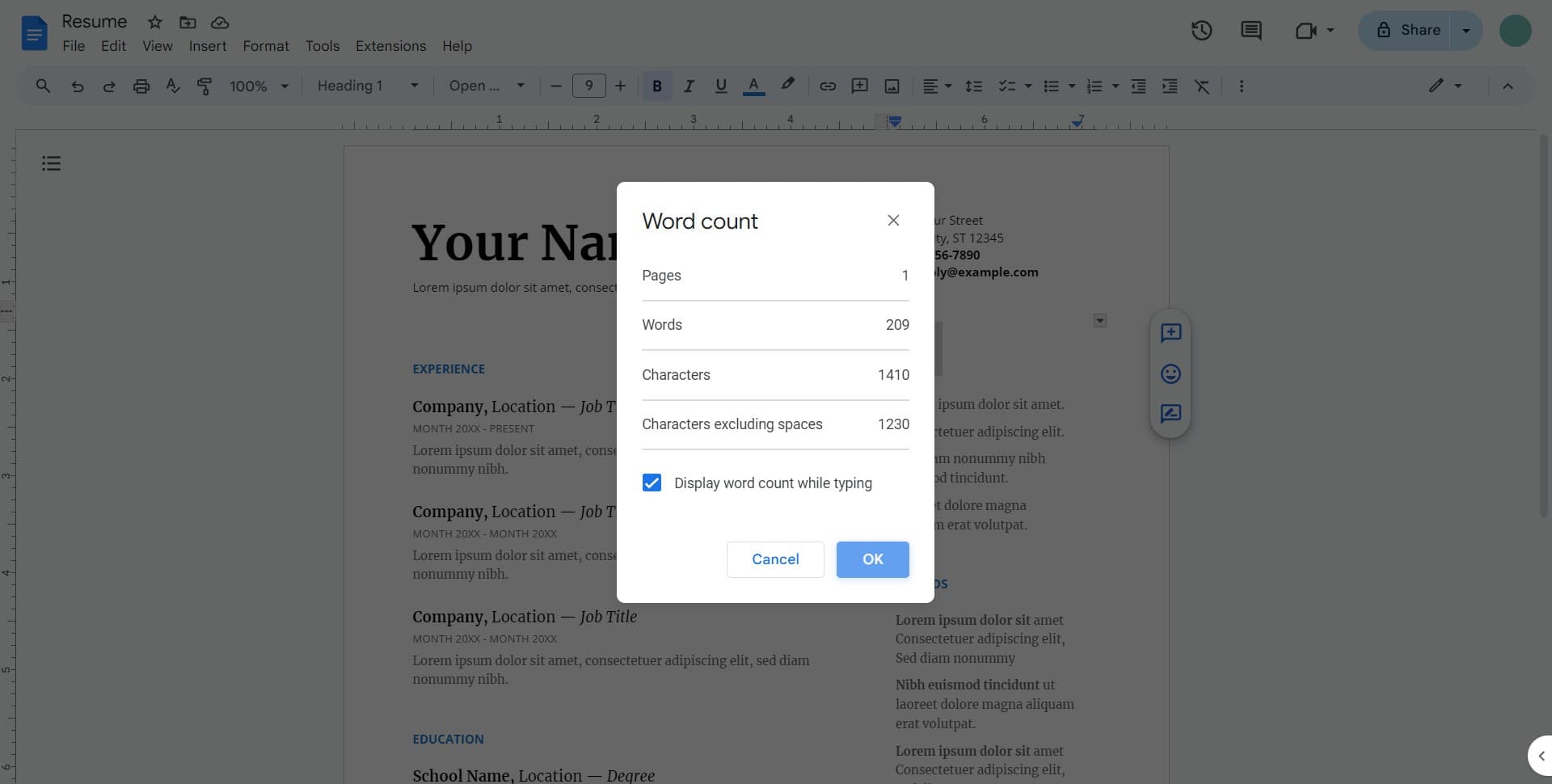 Confirm the dialog box