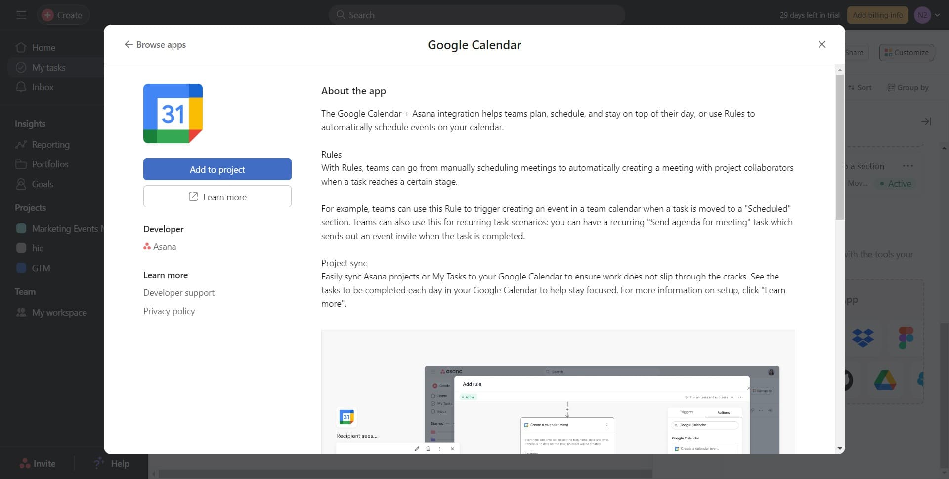 Click Add to Project