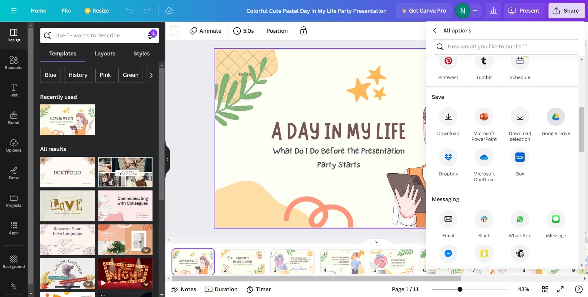 Proceed to file format menu