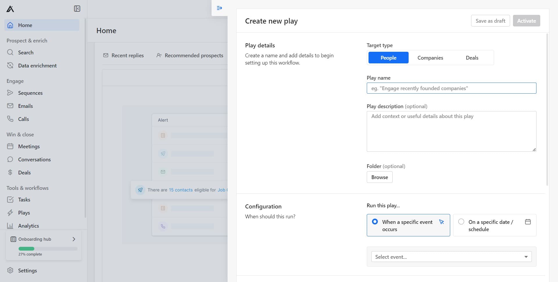 Configure alert parameters